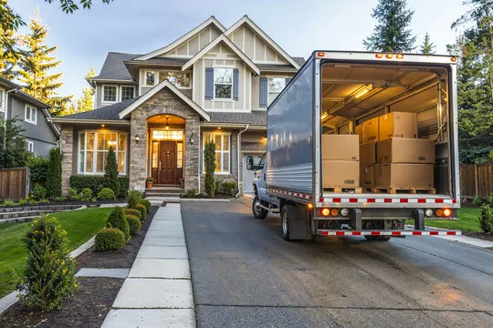 Interstate Moving Truck Loaded in Maryland